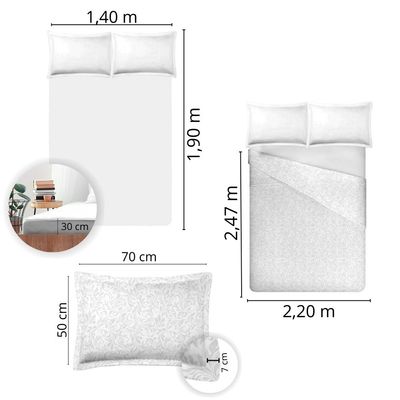 Jogo de Cama Casal 300 Fios Nova América - Brenda (7356)