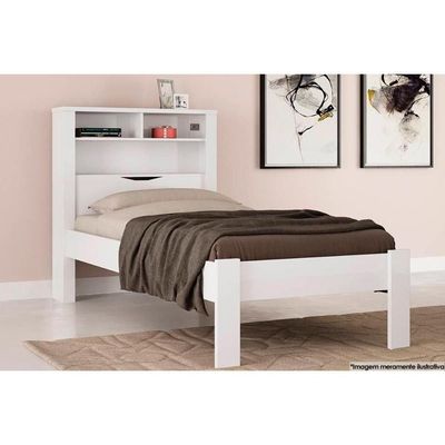 Colchão Solteiro Light D33 Ortobom + Cama Invicta Branco