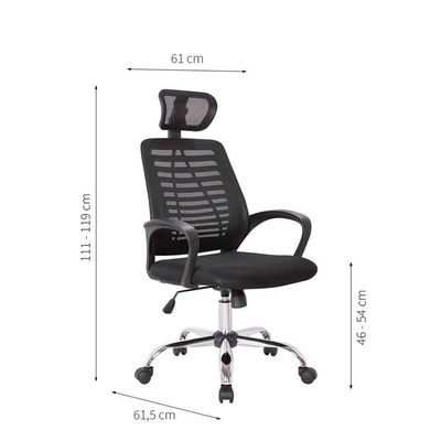 Conjunto com 4 Cadeiras de Escritório Diretor Giratórias Light Preto