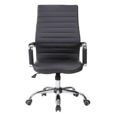 Conjunto com 6 Cadeiras de Escritório Diretor Giratórias Cleaner Preto