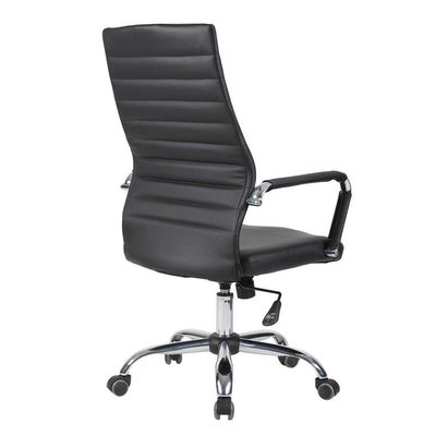 Conjunto com 6 Cadeiras de Escritório Diretor Giratórias Cleaner Preto