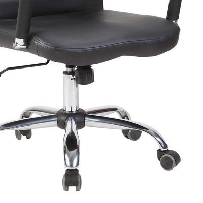 Conjunto com 6 Cadeiras de Escritório Diretor Giratórias Cleaner Preto