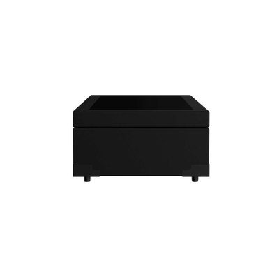 Base para Cama Box Solteiro Mabel com Baú (45x88x188) Preta