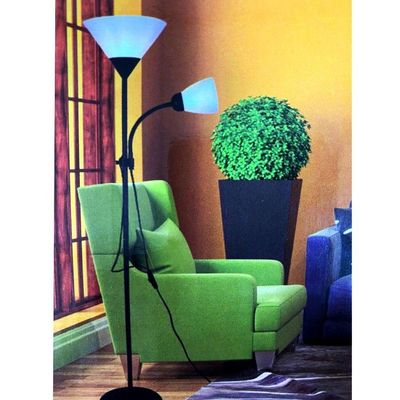 Luminária Abajur Chão Duo Floor Pedestal Articulada Lustre Bivolt