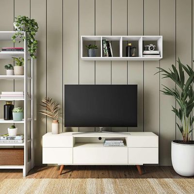 Rack Retrô Leni Off White 162 cm