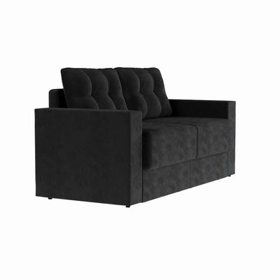 Sofá 3 Lugares Retrátil Colônia Suede Preto 180 cm