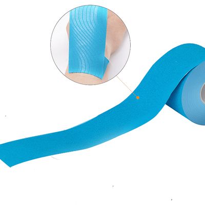 Bandagem Fita Funcional Elástica Adesiva Sports Elástica Azul 5m