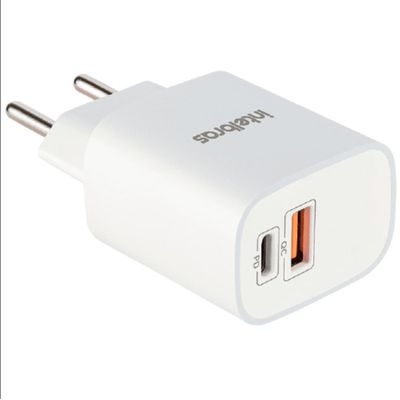Carregador Carga Rapida 20W USB e USB-C APPLE/SAMS - 4820046  Branco  Bivolt