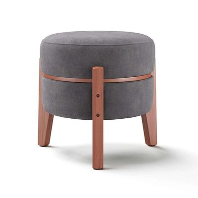 Puff Frapê Suede Grafite 47 cm