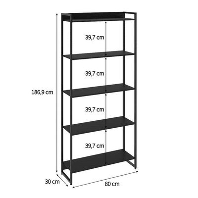 Estante Studio III Preta 80 cm