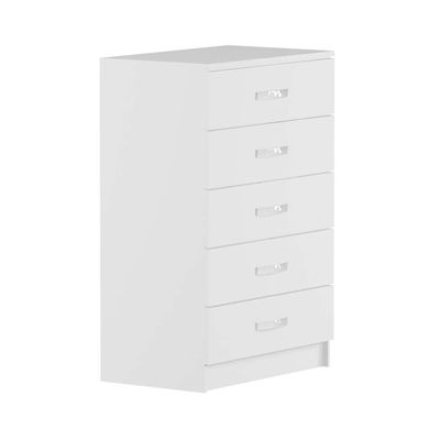 Cômoda Atena 5 Gavetas Evidência Branco