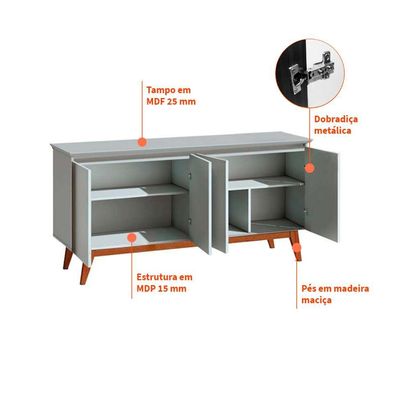 Buffet Classic 4 PT Branco