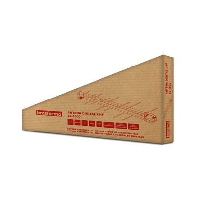 Antena Log Uhf 16 Elementos - Brasforma Cinza Claro