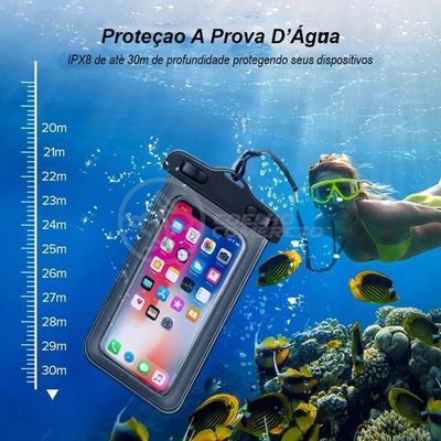 Capa Bolsa A Prova Dágua Impermeável Universal Para Preto