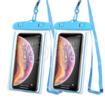 Capa Bolsa A Prova Dágua Impermeável Universal Para Celular - Azul