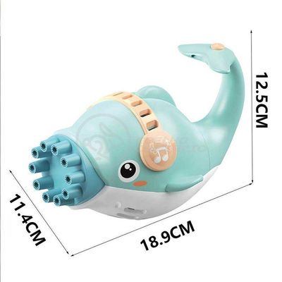 Kit 1 Golfinho Bolha Sabão Criança Infantil+ 3 Pilha Azul 4