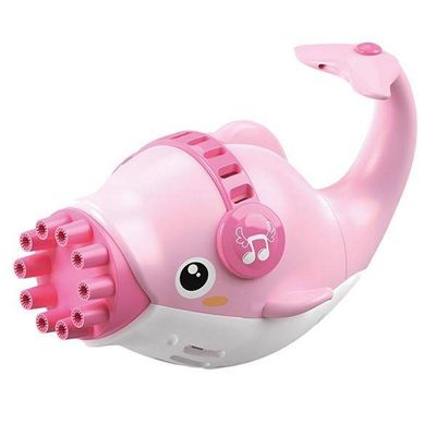 Golfinho Bolhudo Lança Bolhas Sabão Criança Infantil Rosa 5