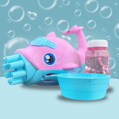 Golfinho Bolhudo Bolhas Sabão Criança Infantil - Rosa E Azul