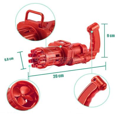 Máquina Elétrica Lança Bolhas Sabão Vermelho