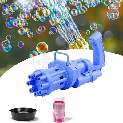 Máquina Elétrica Lança Bolhas Sabão Azul