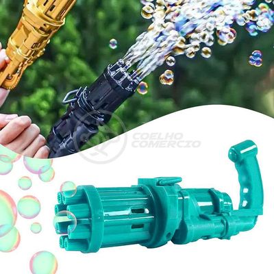 Máquina Elétrica Lança Bolhas Sabão Azul