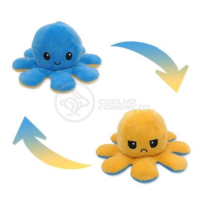 Polvo Do Humor Reversível Duas Faces/Cores Azul/Vermelho