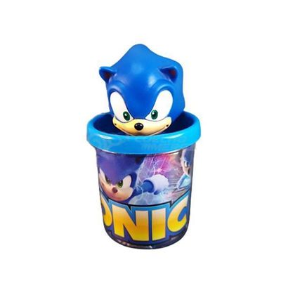 Kit Boneco Sonic Azul Articulado 15Cm + Caneca 350Ml Nº4