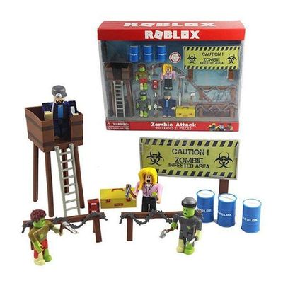 Cartela 4 Boneco Articulado 7Cm Roblx Ataque Zumbi Nº5