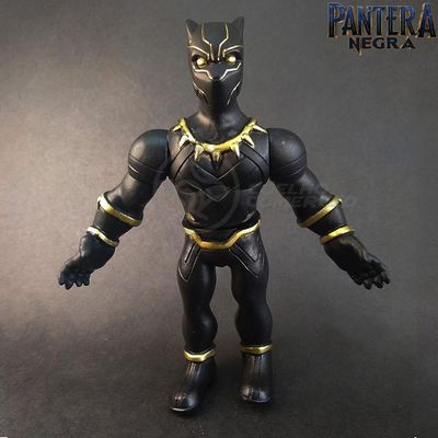 Kit Boneco Pantera Negra Marvel 16Cm + Caneca 350Ml
