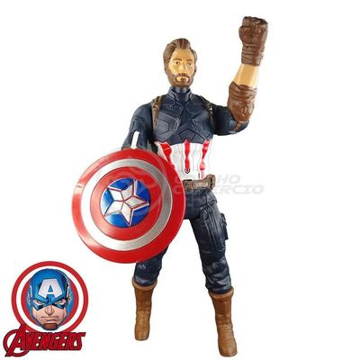 Brinquedo Boneco Vingadores Capitão America 29Cm
