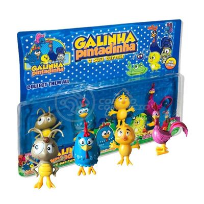 Cartela 4 Bonecos Universo Infantil Galinha Pintadinha