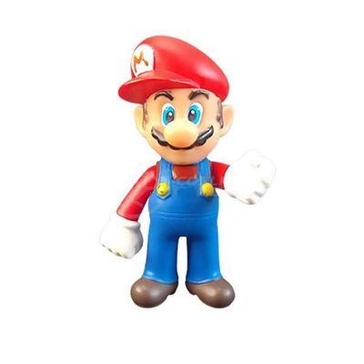 Kit Boneco Mario World Articulado 12Cm + Caneca 350Ml