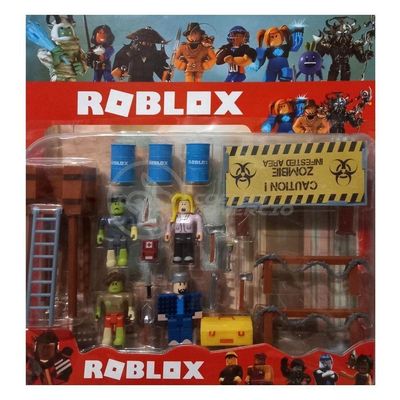 Cartela 4 Boneco Articulado 7Cm Roblx Ataque Zumbi Nº9