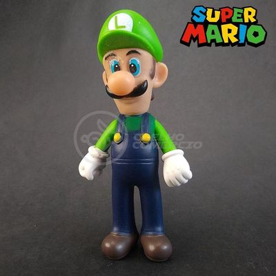Kit Boneco Luigi Articulado Super Mario 13Cm + Caneca 350Ml