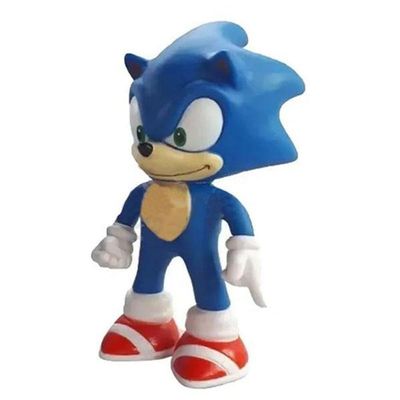 Kit Boneco Sonic Azul Articulado 15Cm + Caneca 350Ml Nº15