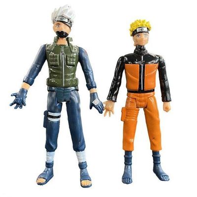 Kit 4 Bonecos Action Naruto Shippunden Kakashi Minato Sasuke