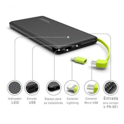 Carregador Portátil Power Bank 10.000Mah