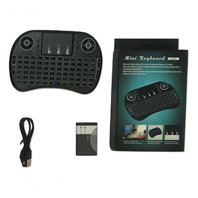 Mini Teclado Touchpad Com Led Wireless Bluetooth Sem Fio