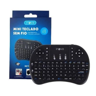 Mini Teclado Sem Fio Inova Key-7189 Recarregável Touchpad