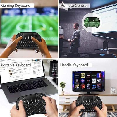 Mini Teclado L8 Sem Fio 2.4Ghz Mouse Com Toutchpad