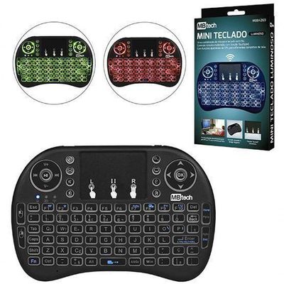 Mini Teclado Luminoso Smart Tv Games