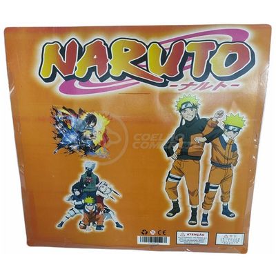 Kit Boneco Naruto 15Cm + 2 Shuriken + 1 Bandana + 2 Kunai
