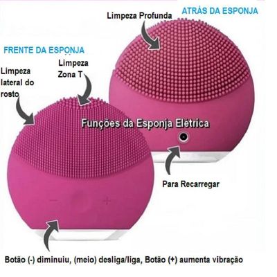 Esponja De Limpeza Facial Mini Massageador Elétrico