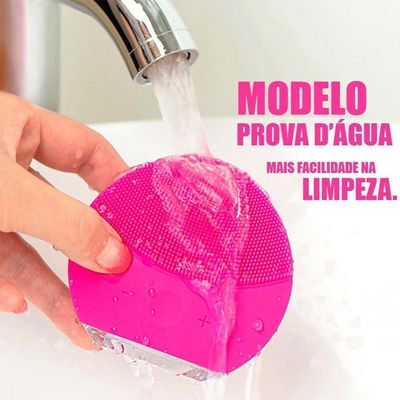 Esponja Elétrica Massagem Fácil Limpeza Rosto Recarregável