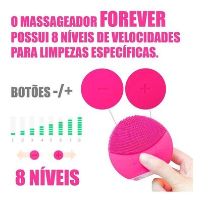 Esponja Elétrica Massagem Fácil Limpeza Rosto Recarregável