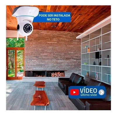 Câmera Segurança Babá Eletrônica Wifi Ip Visão Noturna