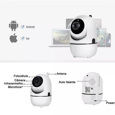 Camera Wifi 720P Ip Varredura Automática Ptz Noturna