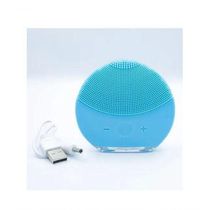 Massageador Facial E Esponja Elétrica Azul