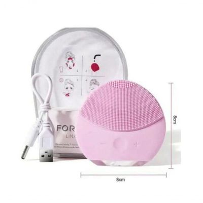 Esponja Elétrica Massageador Forever Limpeza Facial Rosa