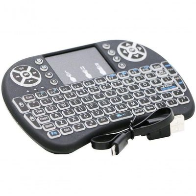 Mini Teclado Wireless Keyboard Mouse - Preto